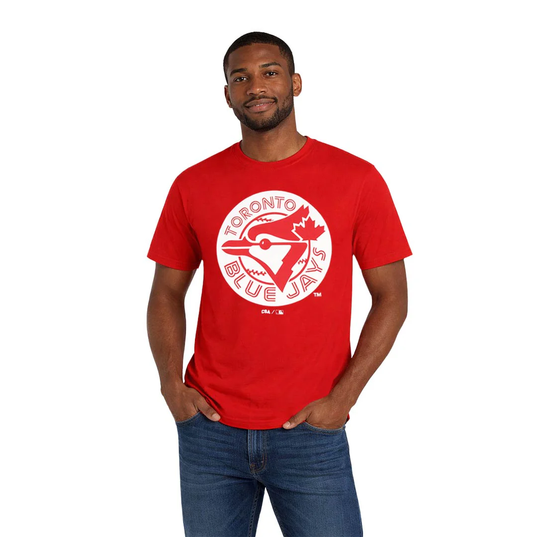 MLB - Men's Toronto Blue Jays Vintage Big Logo T-Shirt (XVML0LVMSC3A1PB 62RED) - Image 2