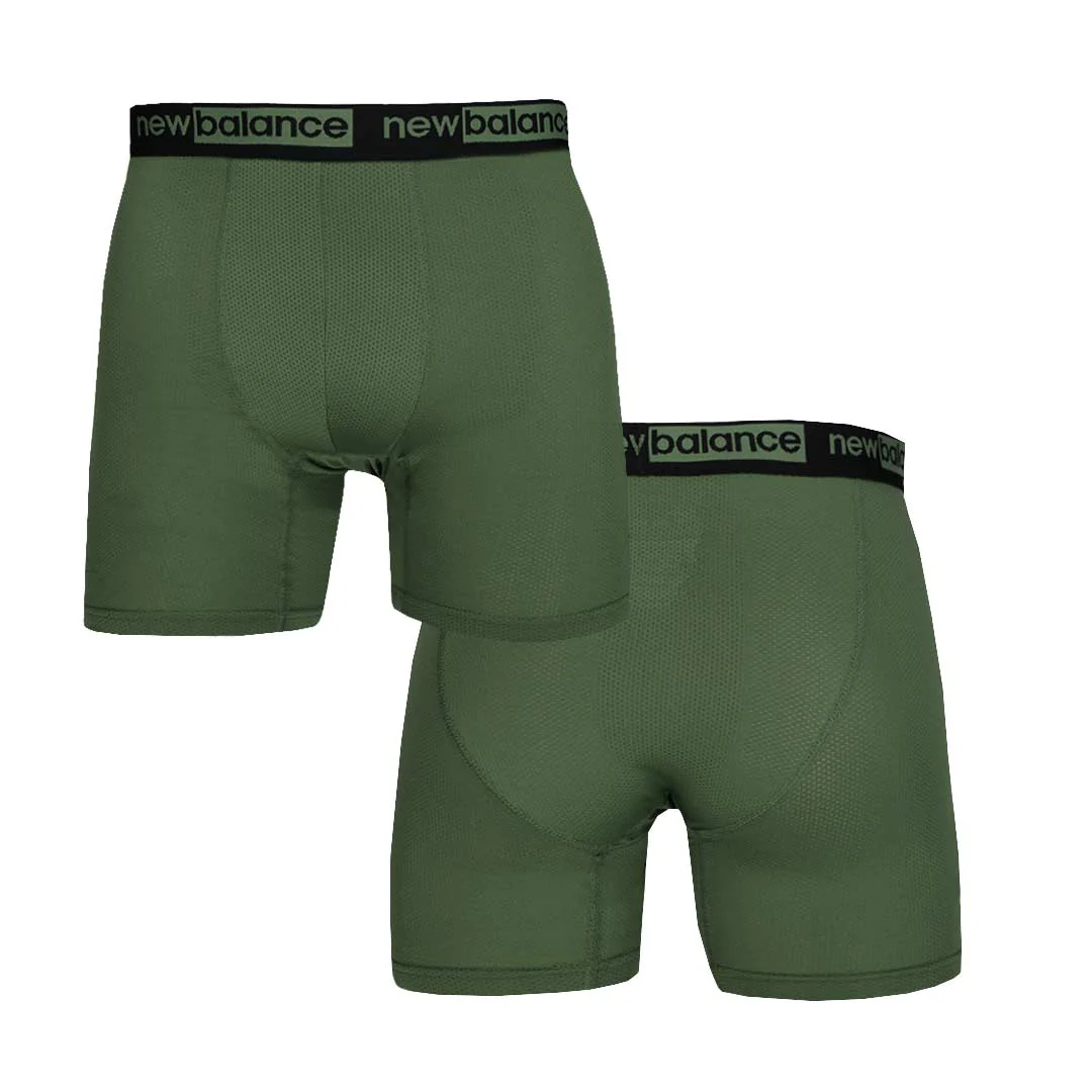 New Balance - Men's 4 Pack Athletic Mesh Boxer Brief (NB3015-4 704N) - Image 4