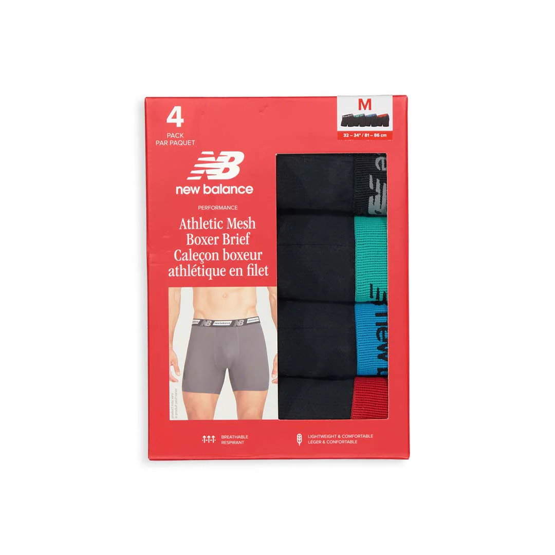 New Balance - Men's 4 Pack Mesh Boxer Brief (NB3015-4-3474N) - Image 2