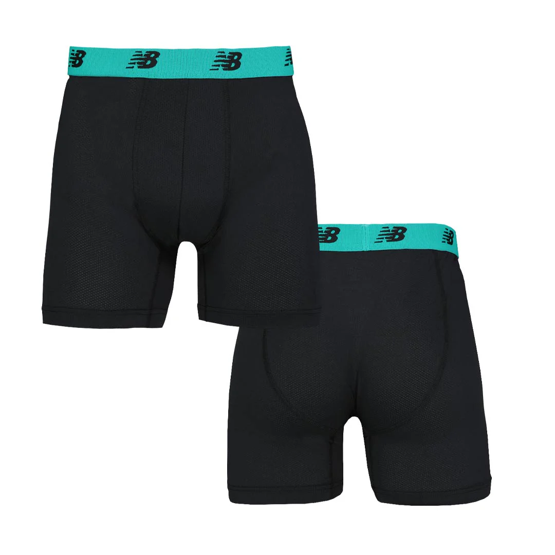 New Balance - Men's 4 Pack Mesh Boxer Brief (NB3015-4-3474N) - Image 3