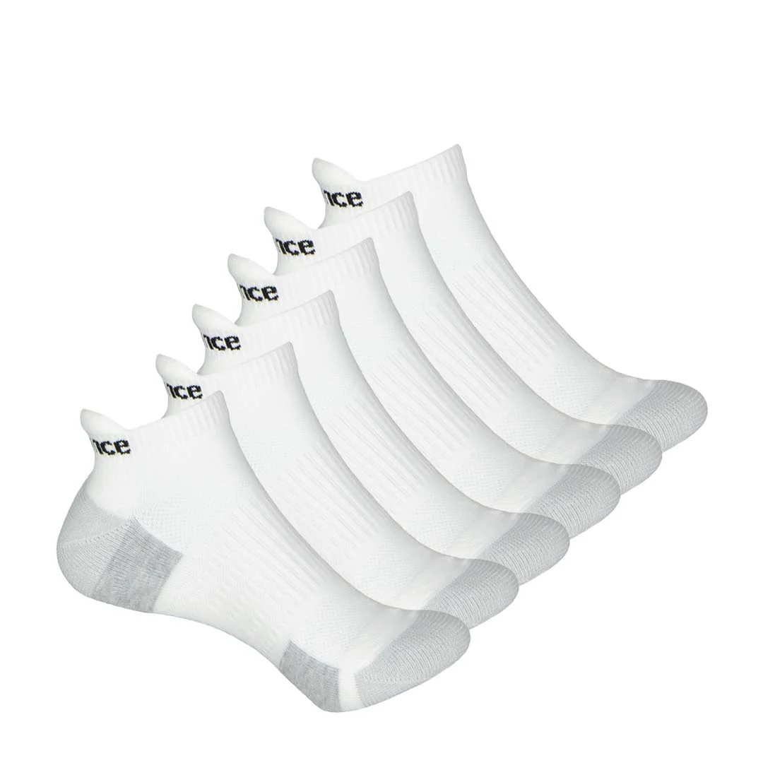 New Balance - Men's Essentials No Show Tab 6 Pack Socks (LAS83156 WT)