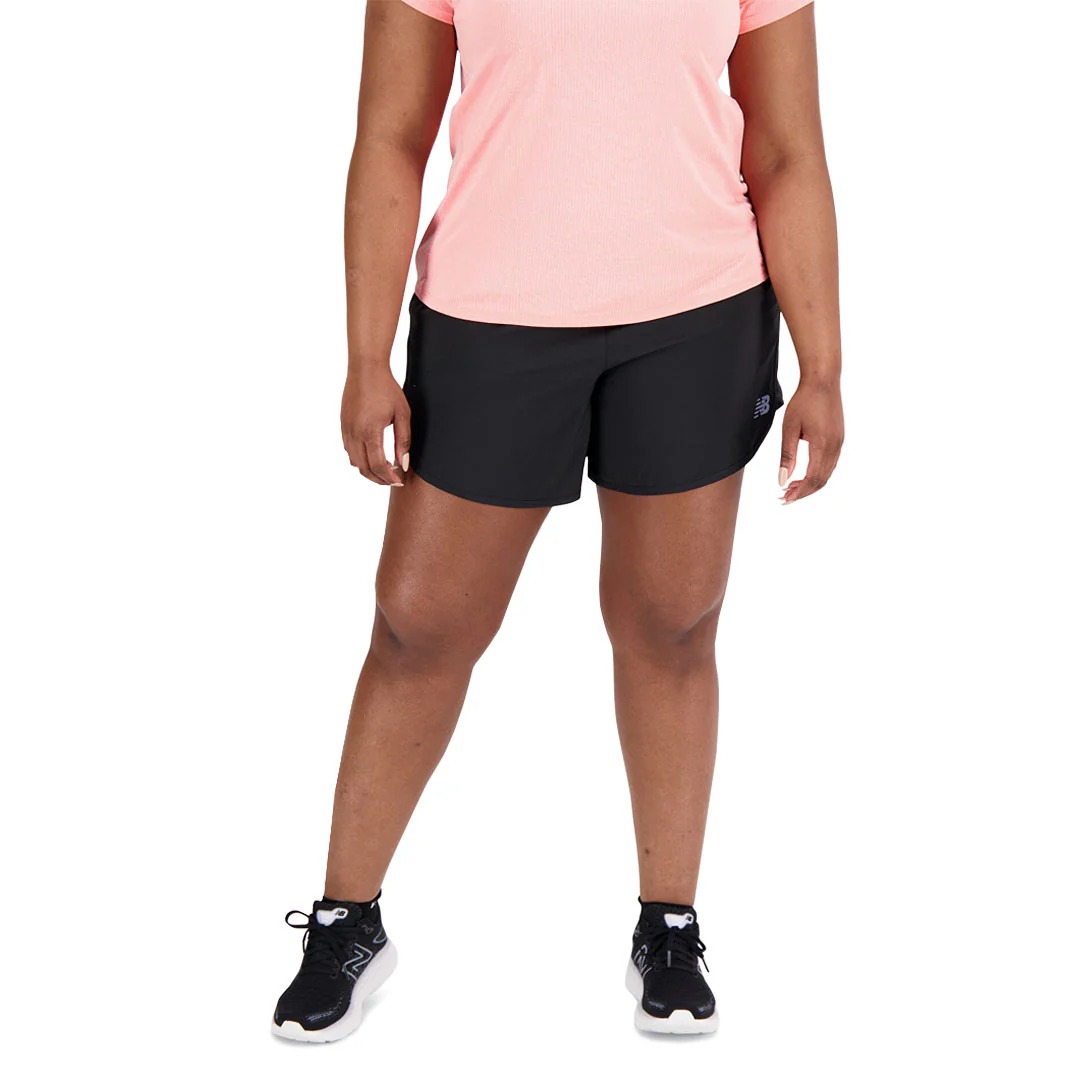 New Balance - Women's Accelerate 5" Shorts (WS23228 BK) - Image 2