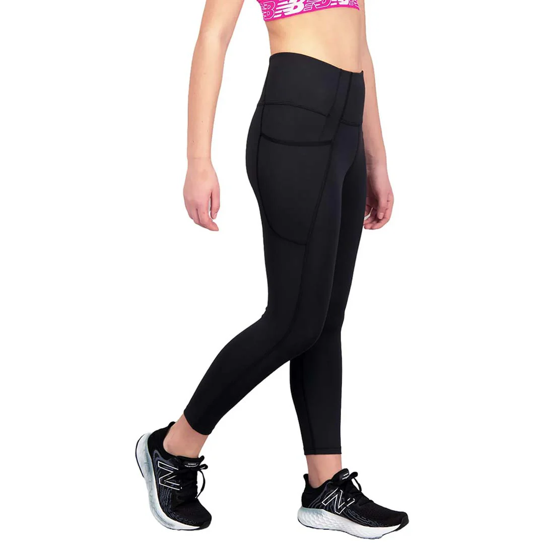 New Balance - Women's High Rise Pocket Crop Tights (WP21126 BK) - Image 3