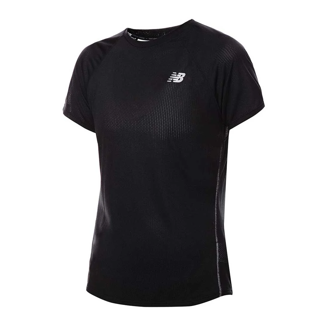 New Balance - Women's Impact Run Short Sleeve T-Shirt (Plus Size) (WTX21262 BK)