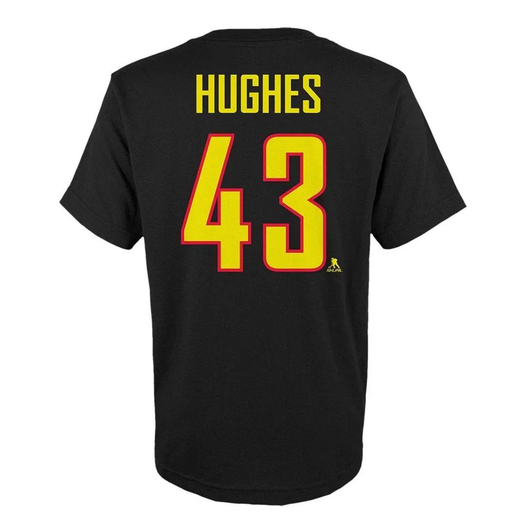 NHL - Kids' (Junior) Vancouver Canucks Quinn Hughes Short Sleeve T-Shirt (HK5B73C00H01 CNKHQ) - Image 2