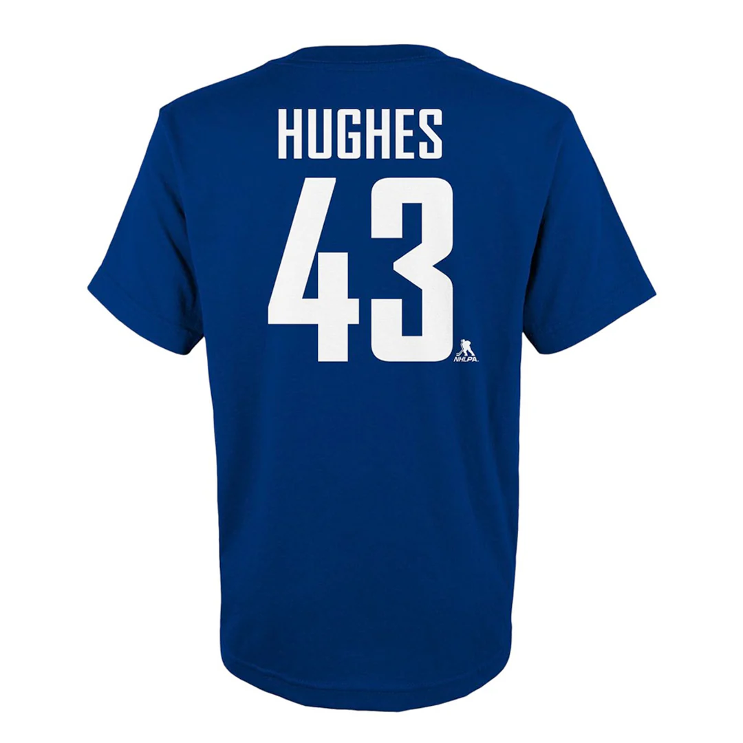 NHL - Kids' (Junior) Vancouver Canucks Quinn Hughes Short Sleeve T-Shirt (HK5B7HC00H01 CNKHQ) - Image 2
