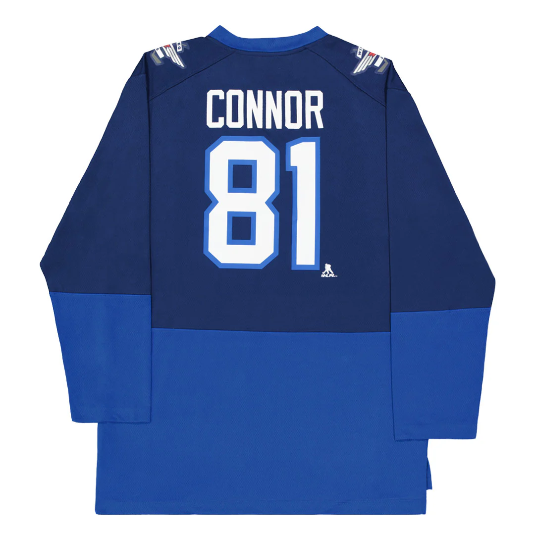 NHL - Men's Winnipeg Jets Kyle Connor Long Sleeve Jersey (NHXX2F6MAHPA1GT 40NBL) - Image 2