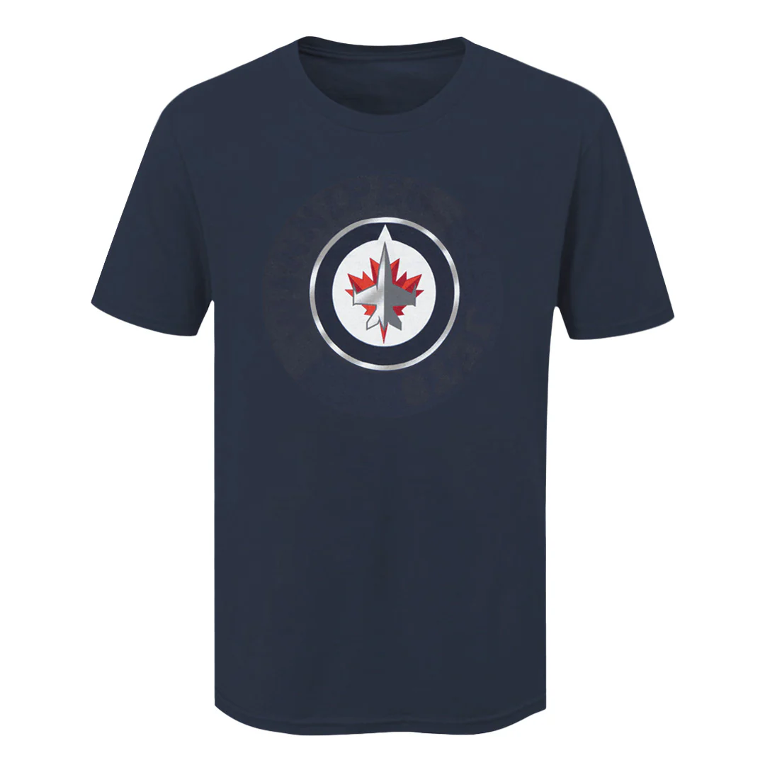 NHL - Men's Winnipeg Jets Puck Drop T-Shirt (NHXX038MSC3P1CA 41NVY)