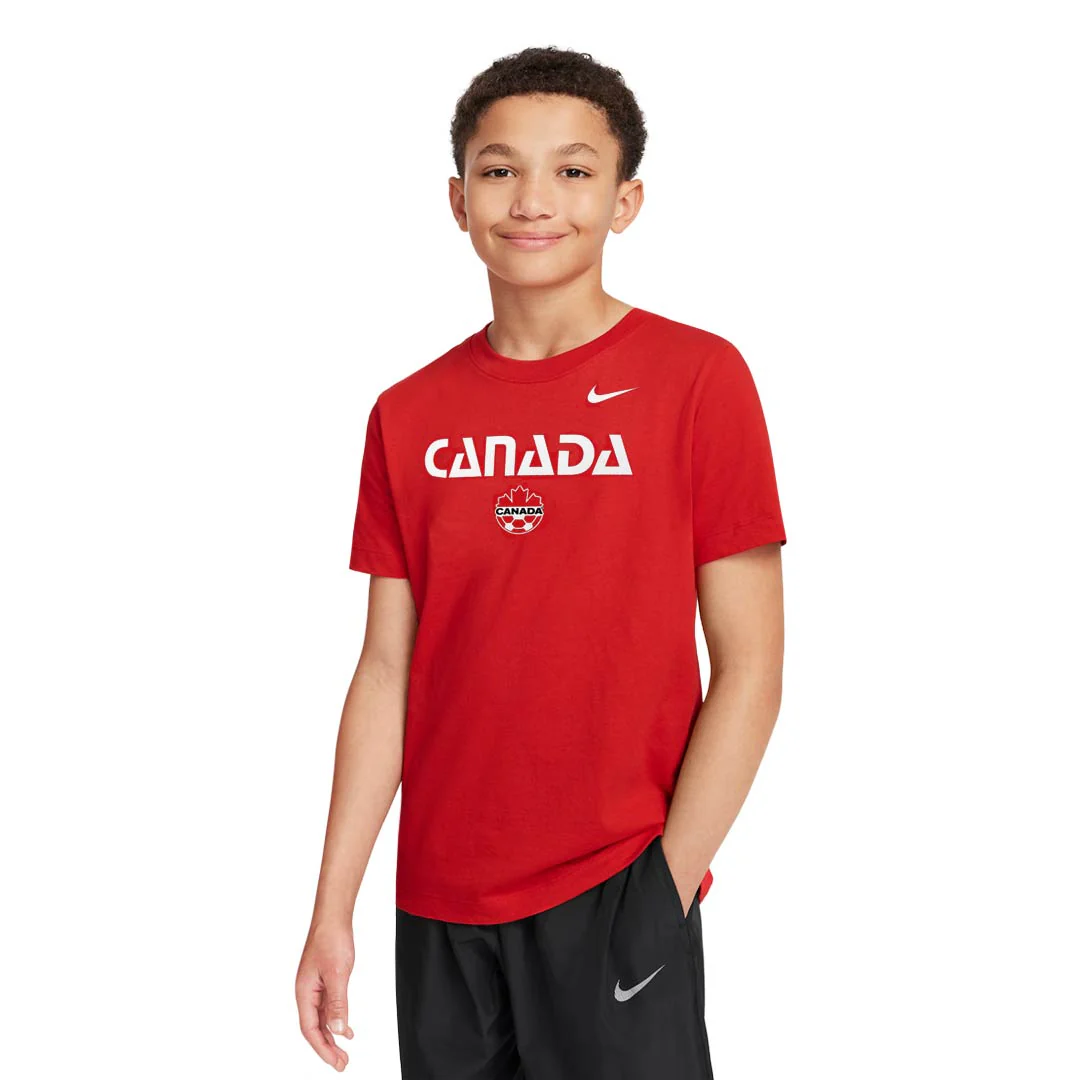Nike - Kids' (Junior) Canada Core Short Sleeve T-Shirt (B11377 RED) - Image 2