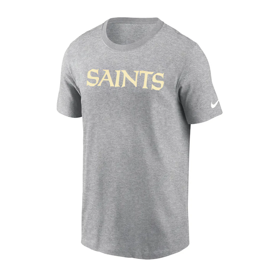 Nike - Men's New Orleans Saints Wordmark Short Sleeve Cotton T-Shirt (N199 06G 7W CX3)