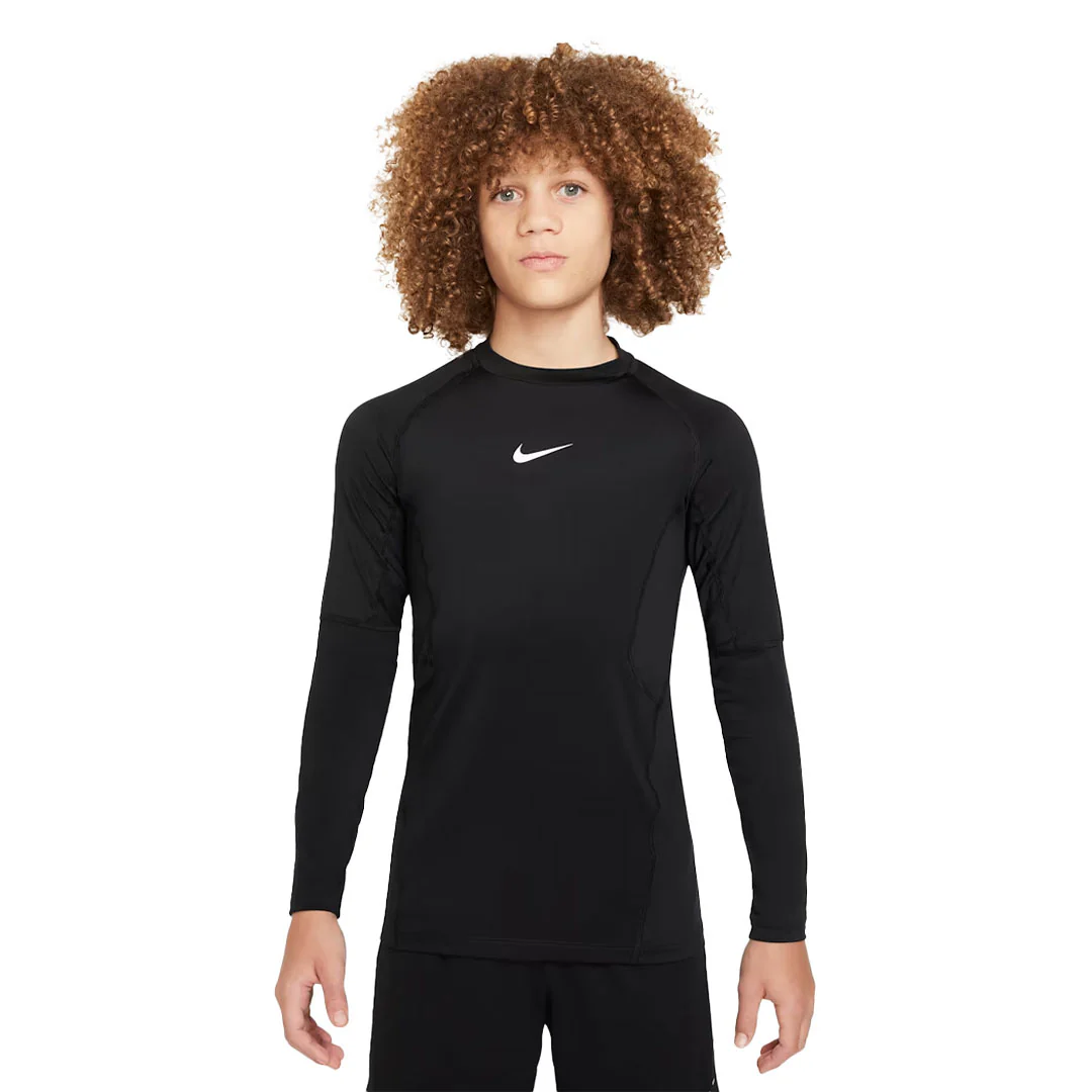 Nike Pro - Kids' (Junior) Dri-Fit Long Sleeve Top (FJ6822 010) - Image 2