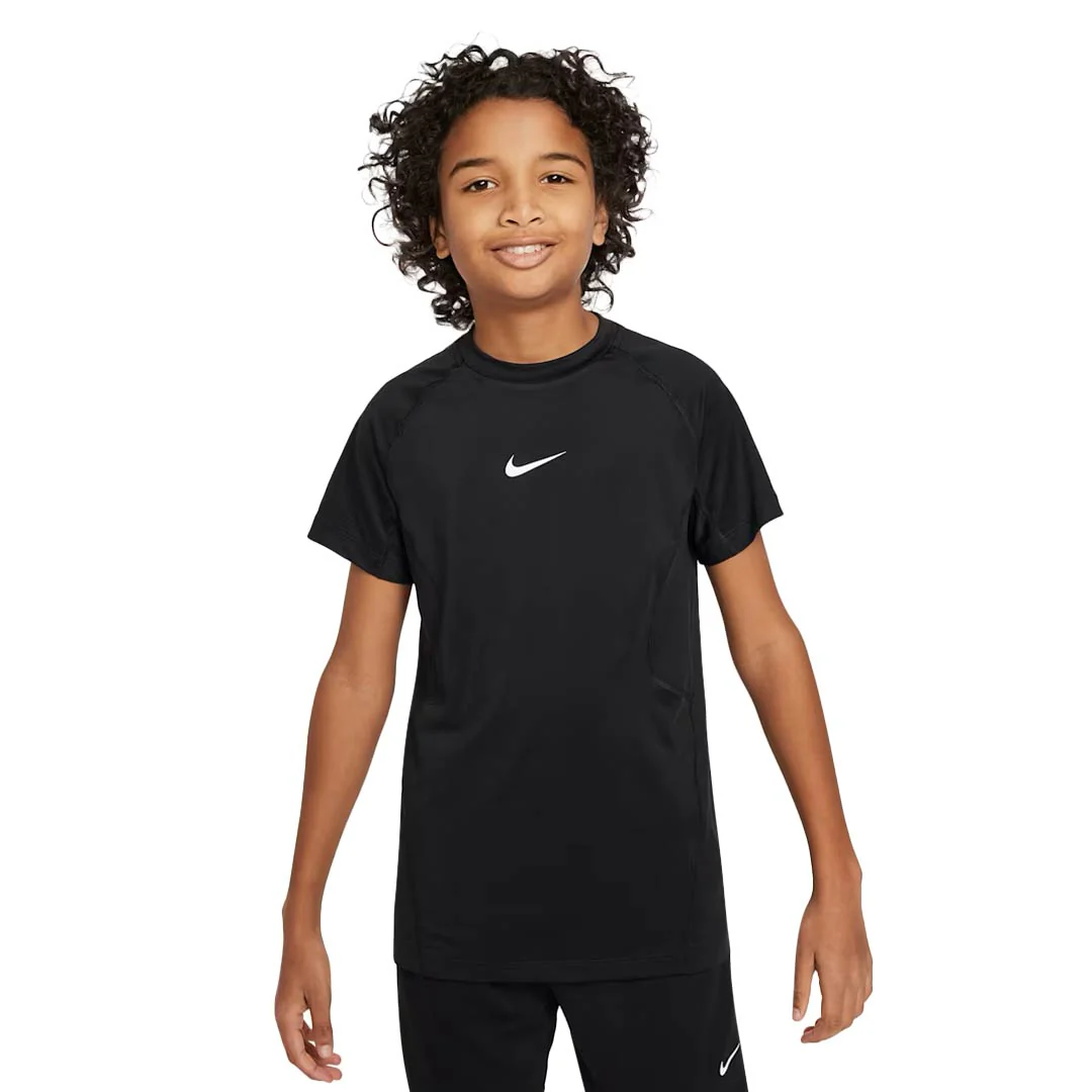 Nike Pro - Kids' (Junior) Dri-Fit Short Sleeve Top (FJ6858 010) - Image 2