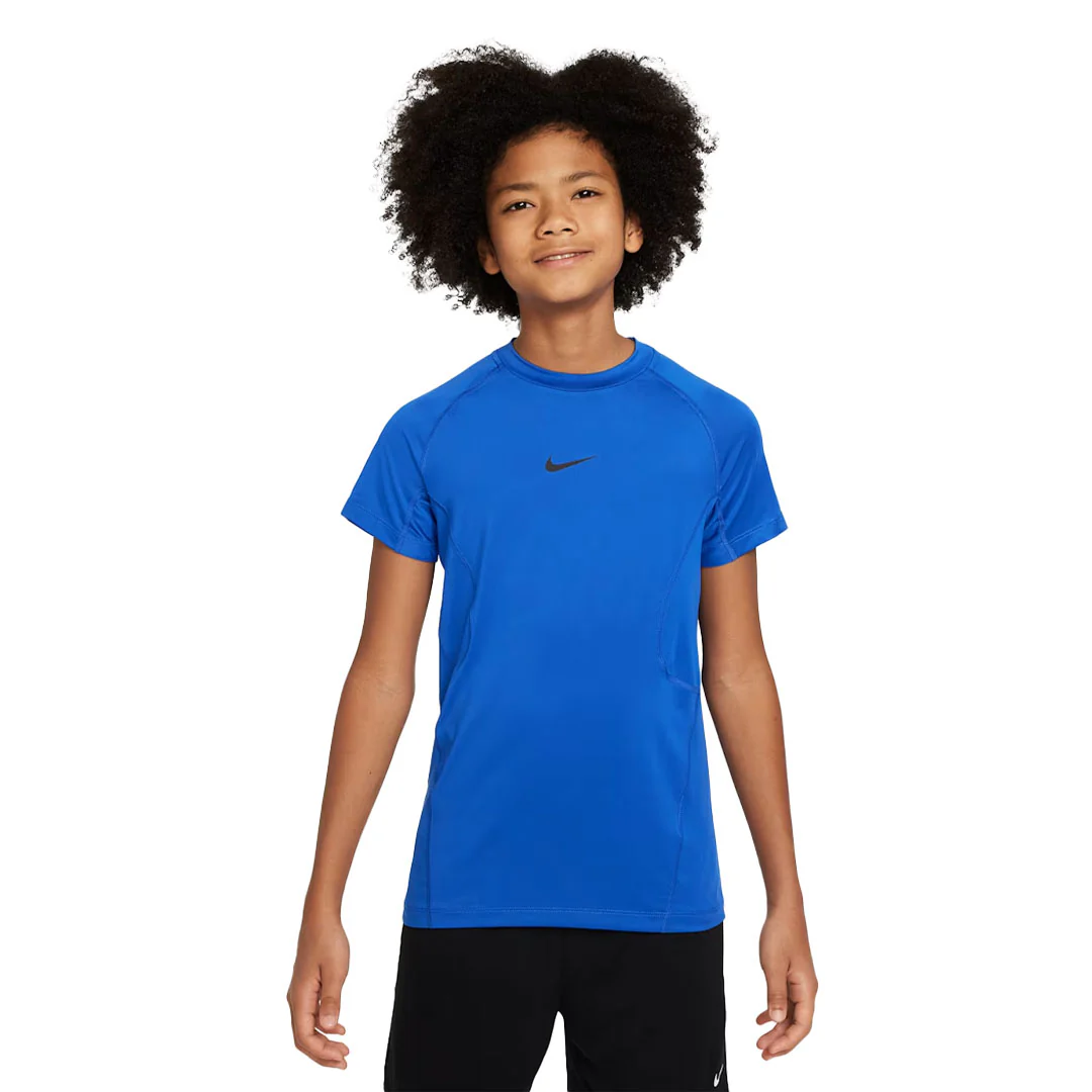 Nike Pro - Kids' (Junior) Dri-Fit Short Sleeve Top (FJ6858 480) - Image 2
