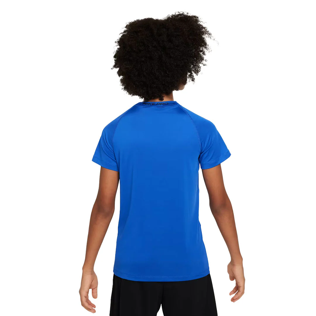 Nike Pro - Kids' (Junior) Dri-Fit Short Sleeve Top (FJ6858 480) - Image 3