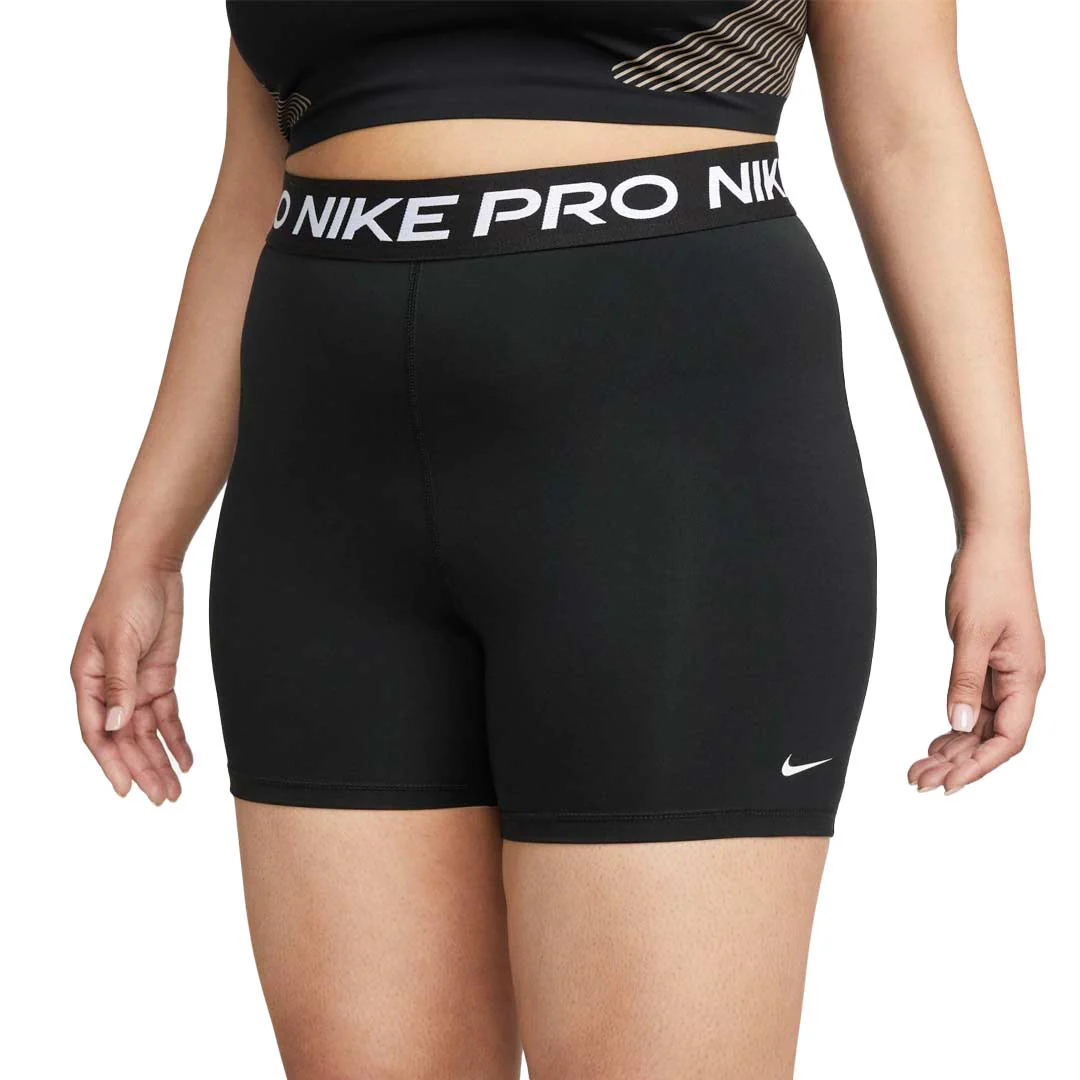 Nike Pro - Women's Pro 365 5 Inch Shorts (Plus Size) (DR6858 010) - Image 2