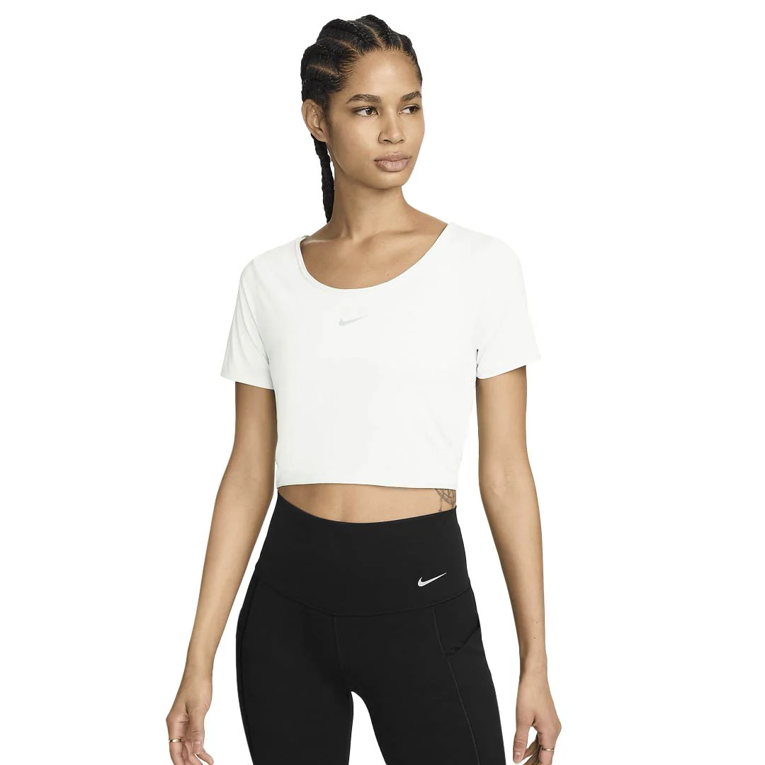 Nike - Women's Dri-Fit Short Sleeve Cropped Twist Top (FN2851 100) - Image 2