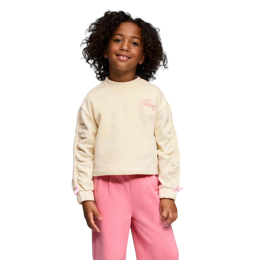 Puma - Girls' (Junior) Bow Society Pack Fleece Crewneck Sweater (PFA25V8P-18797 275) - Image 2
