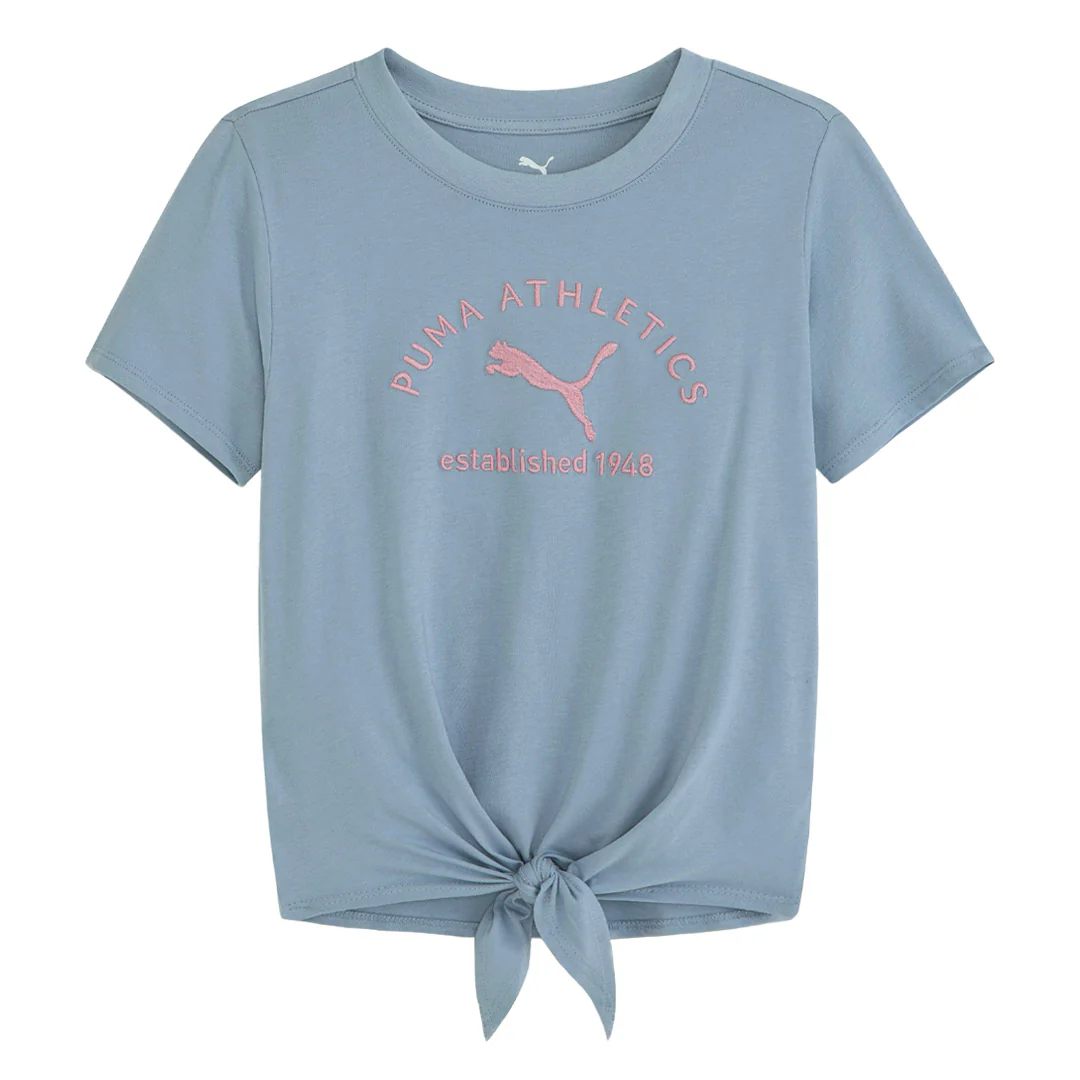 Puma - Girls' (Junior) Class Pack Tie Hem Short Sleeve T-Shirt (PFA25V8T-18767 443)