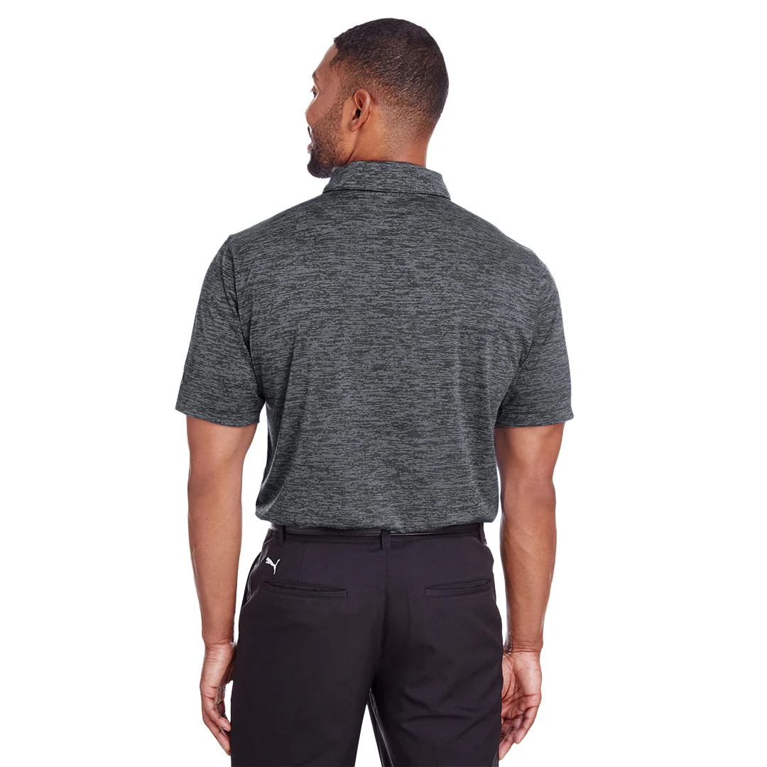 Puma - Men's Icon Heather Polo (596801 01 BLK) - Image 3