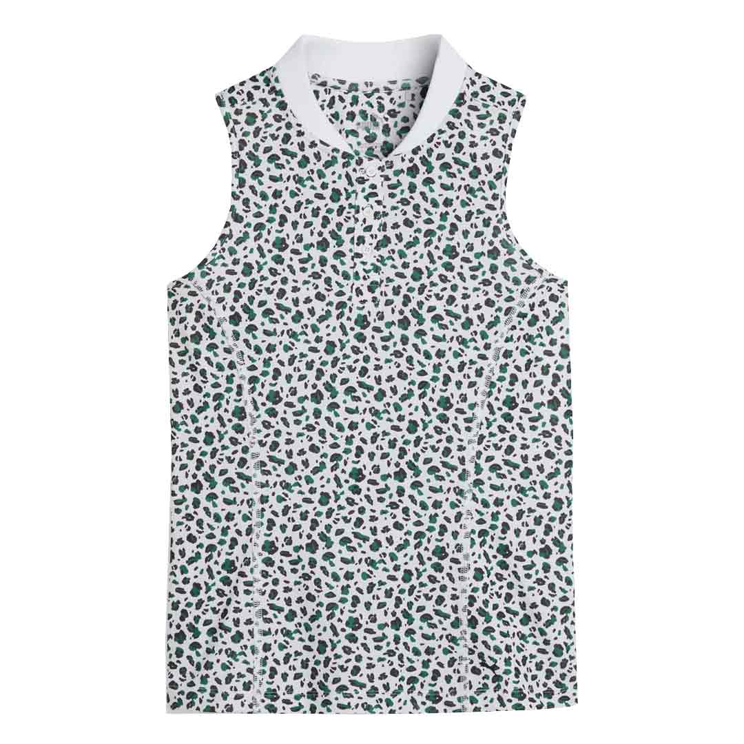 Puma - Women's Leopard Pique Range Sleeveless Golf Polo (623921 02)