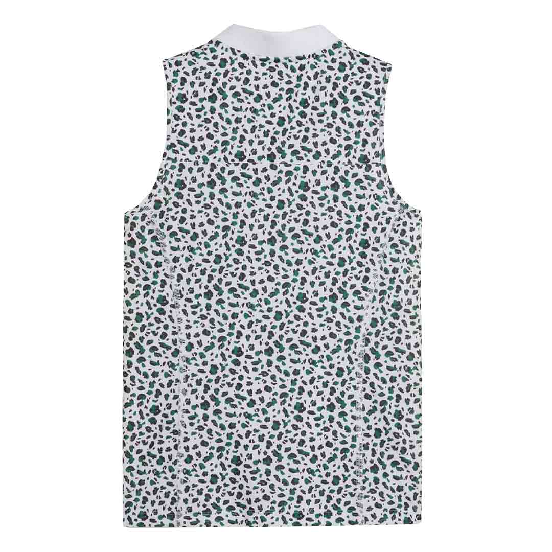 Puma - Women's Leopard Pique Range Sleeveless Golf Polo (623921 02) - Image 5