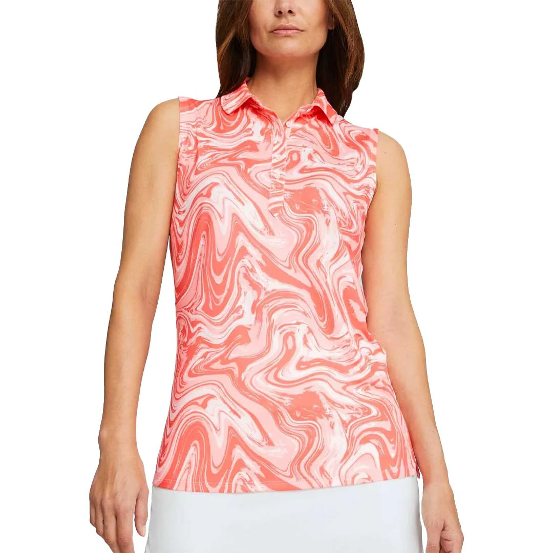 Puma - Women's MATTR Sandstone Sleeveless Golf Polo (621634 02) - Image 2