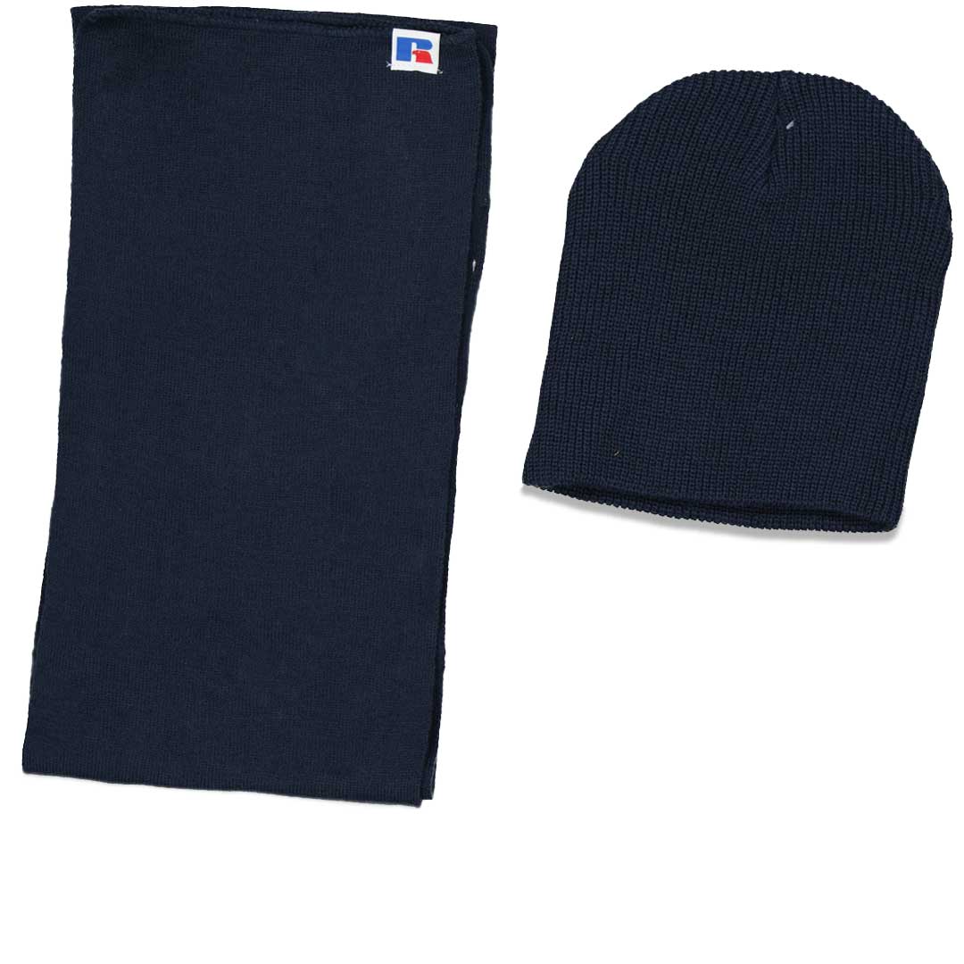 Russel Athletic - Men's Acrylic Beanie & Scarf Set (RARU0EEMP2LC1WN 41NVY) - Image 2
