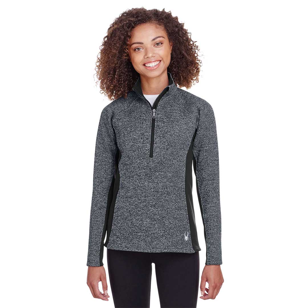 Spyder - Women's Constant 1/2 Zip Pullover Sweater (S16562 BKH-BK) - Image 2