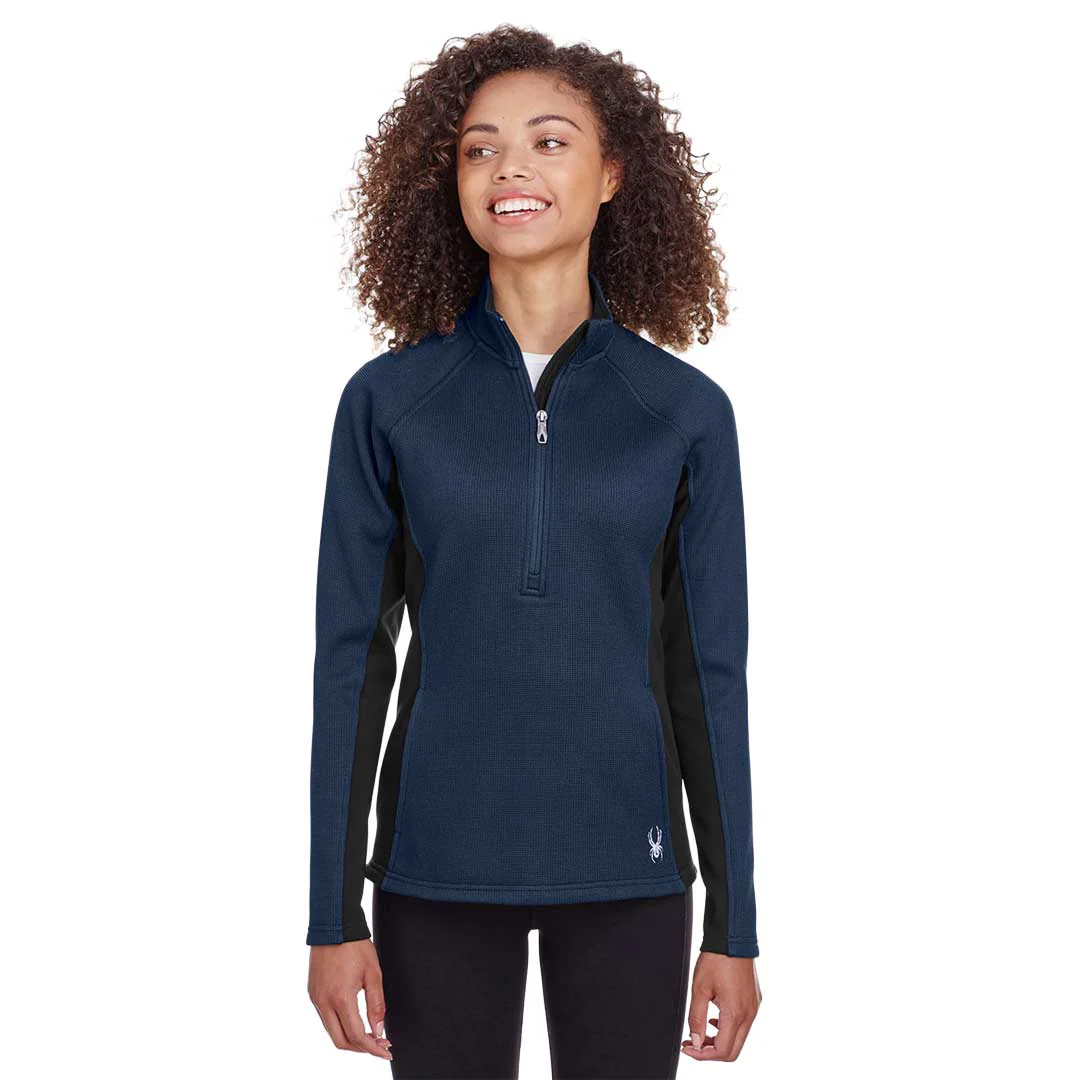 Spyder - Women's Constant 1/2 Zip Pullover Sweater (S16562 FR-BK) - Image 2