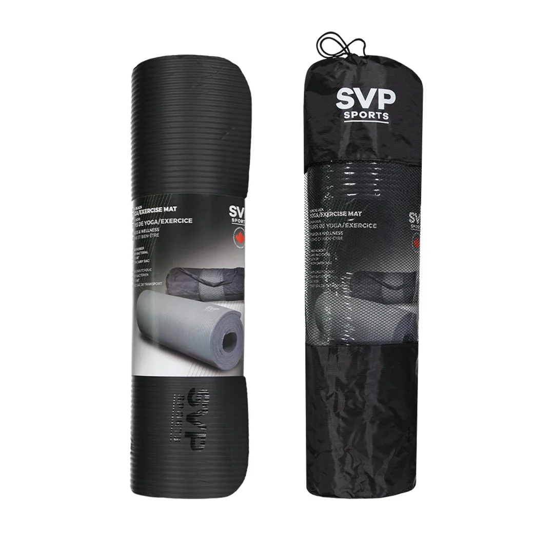 SVP Fit - Yoga/Exercise Mat 10mm With Mesh Carry Bag (NBR-10 BLK) - Image 3