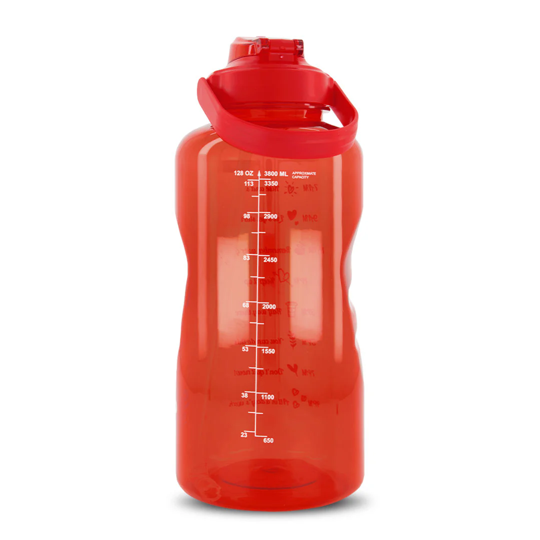 SVP Sports - 128oz Hydration Water Bottle (128OZ-REDCLEAR) - Image 3