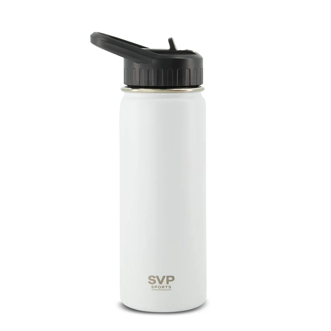 SVP Sports - 18oz Insulated Thermal Bottle - Hot & Cold (18OZ-SVP-WHT)