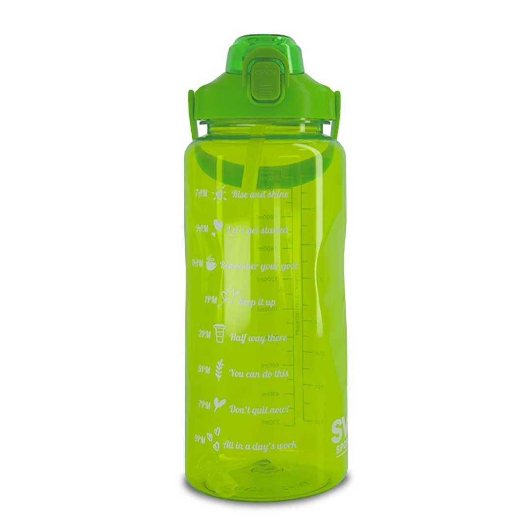 SVP Sports - 64oz Hydration Water Bottle (64OZ-GRNCLEAR) - Image 2