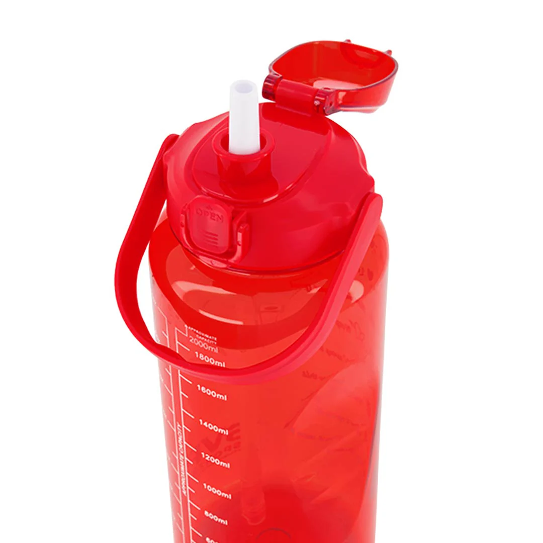 SVP Sports - 64oz Hydration Water Bottle (64OZ-REDCLEAR) - Image 4