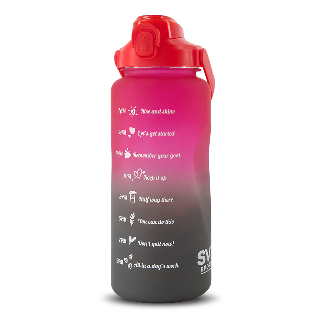 SVP Sports - 64oz Hydration Water Bottle (64OZ-REDGRY) - Image 2