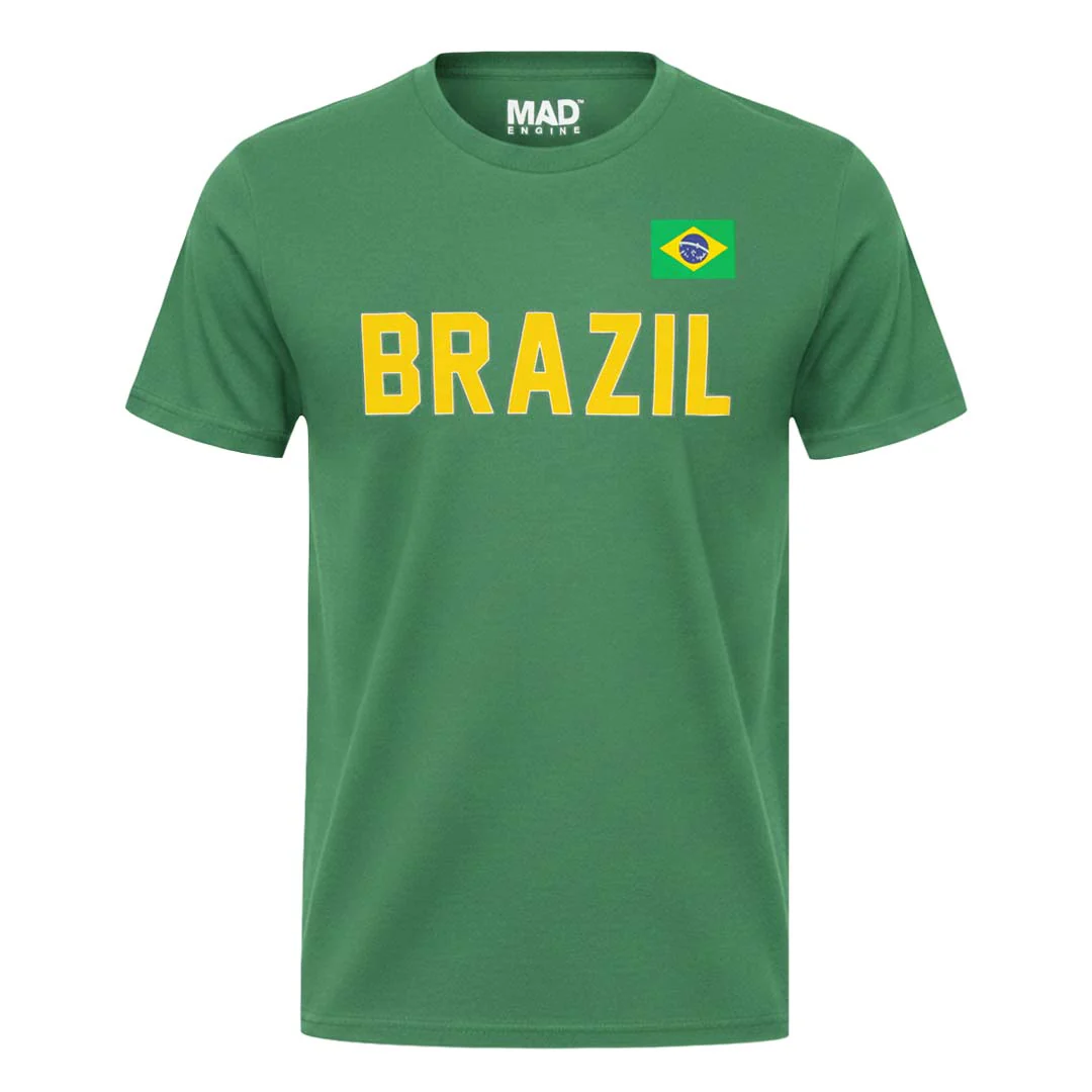 SVP Sports - Men's Brazil Flag T-Shirt (MEXXPYFMSC3A1PB 30GRN)