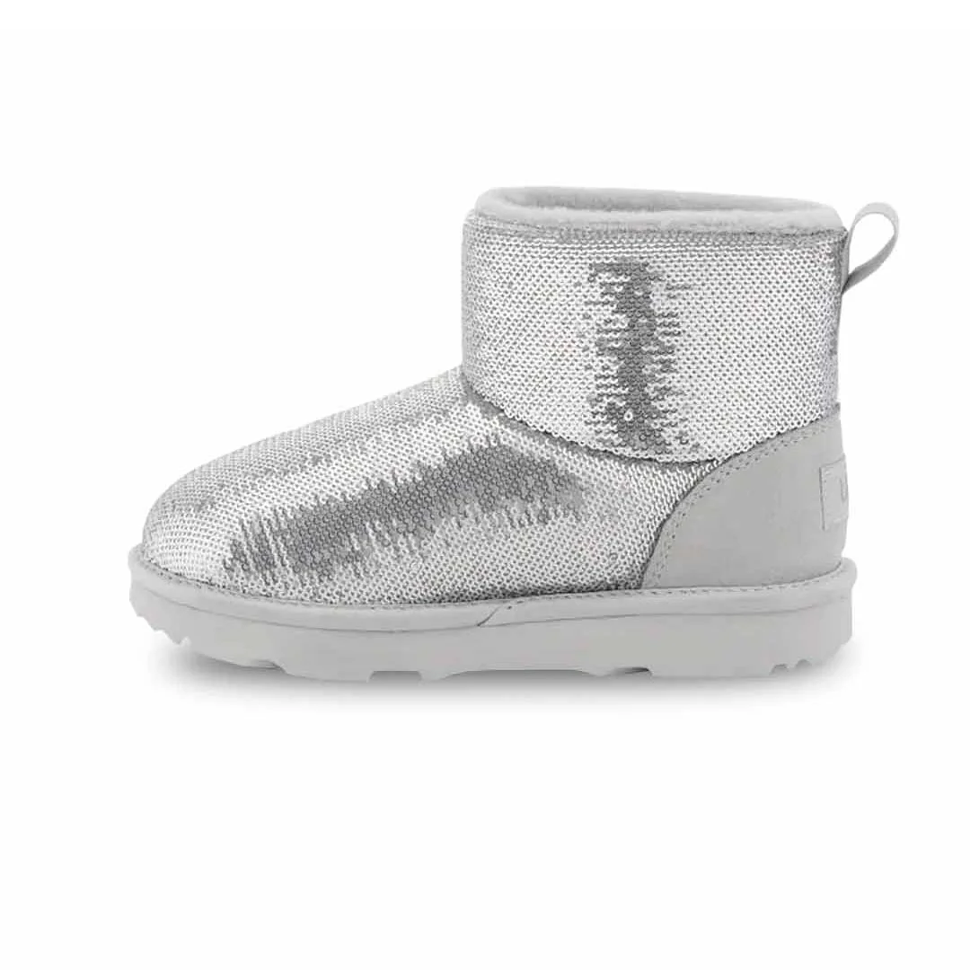 UGG® - Kids' (Infant) Classic Mini Mirror Ball Boots (1143708T-SLV) - Image 2