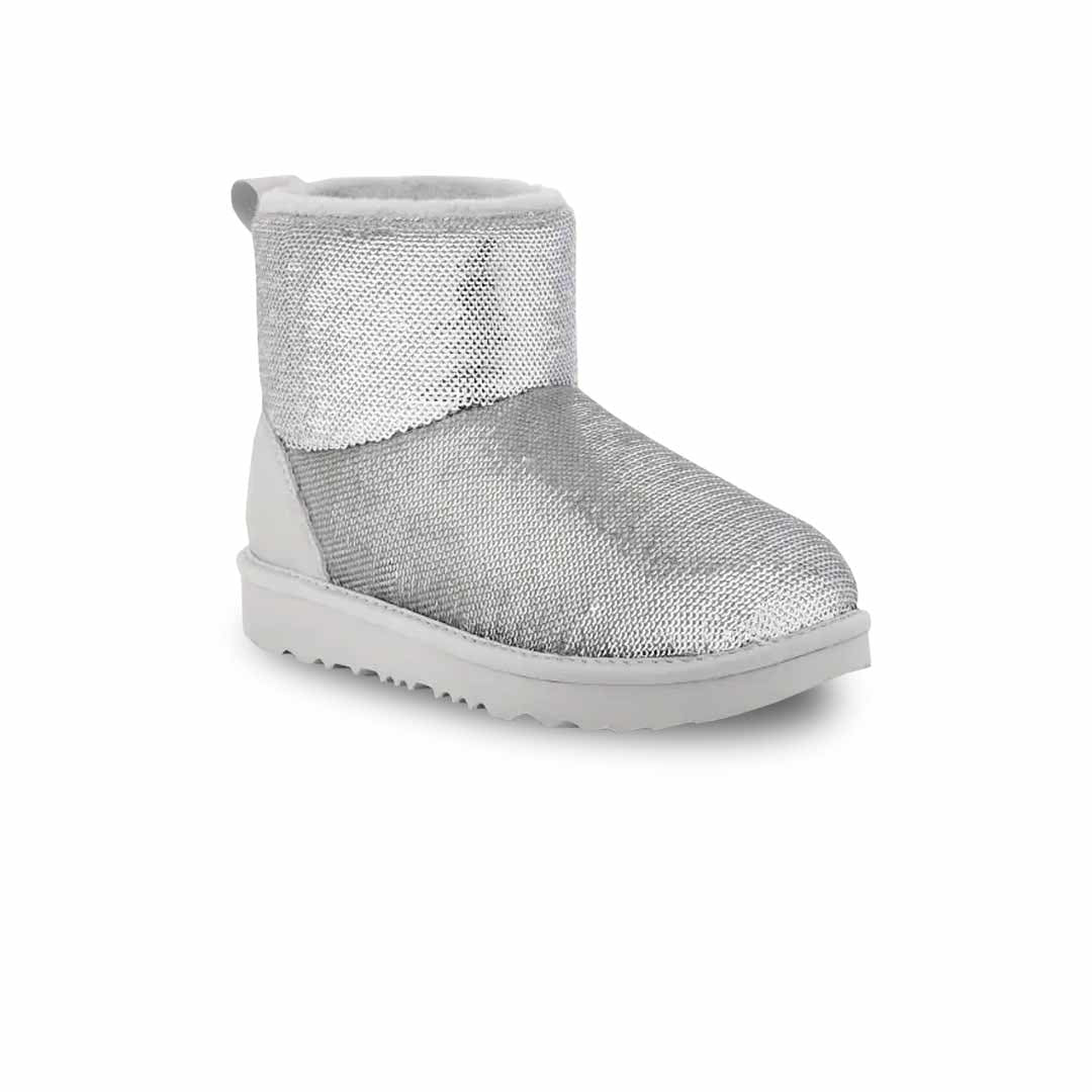 UGG® - Kids' (Infant) Classic Mini Mirror Ball Boots (1143708T-SLV) - Image 3