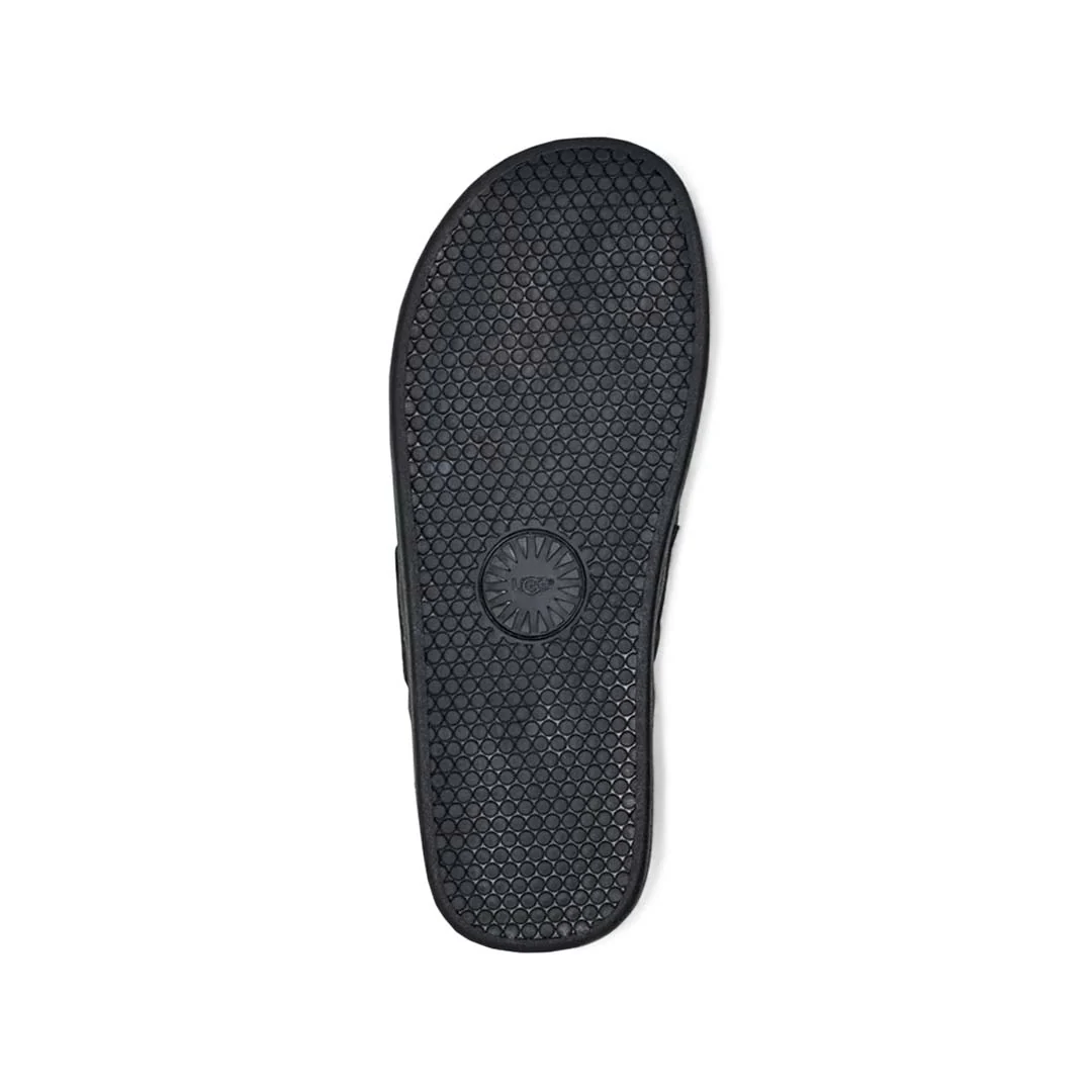 UGG® - Men's Seaside Leather Flip Flop Sandals (1102690-BLK) - Image 6