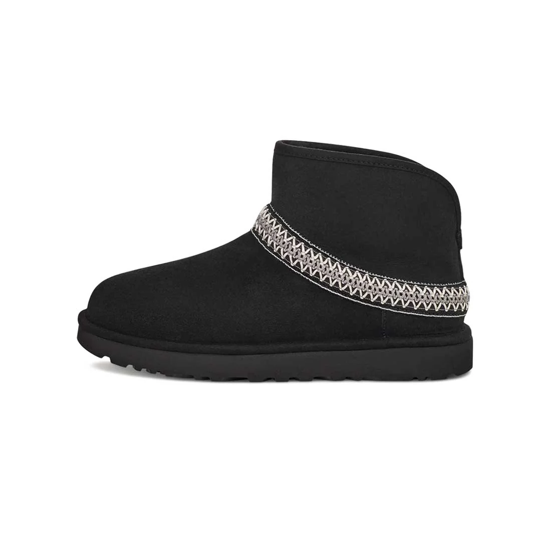 UGG® - Women's Classic Mini Crescent Boots (1158262-BLK) - Image 2