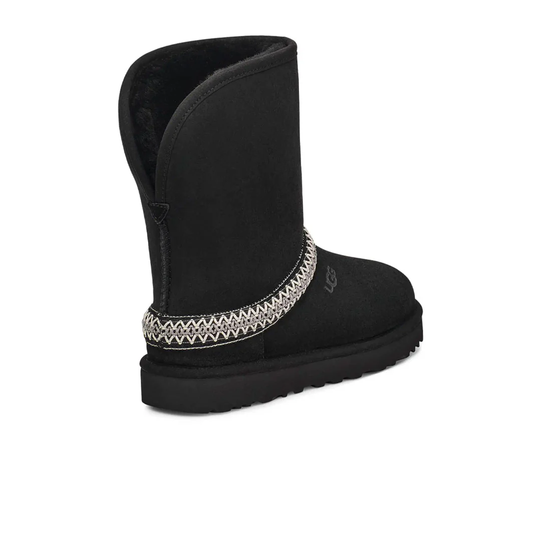UGG® - Women's Classic Short Crescent Boots (1161770-BLK) - Image 3
