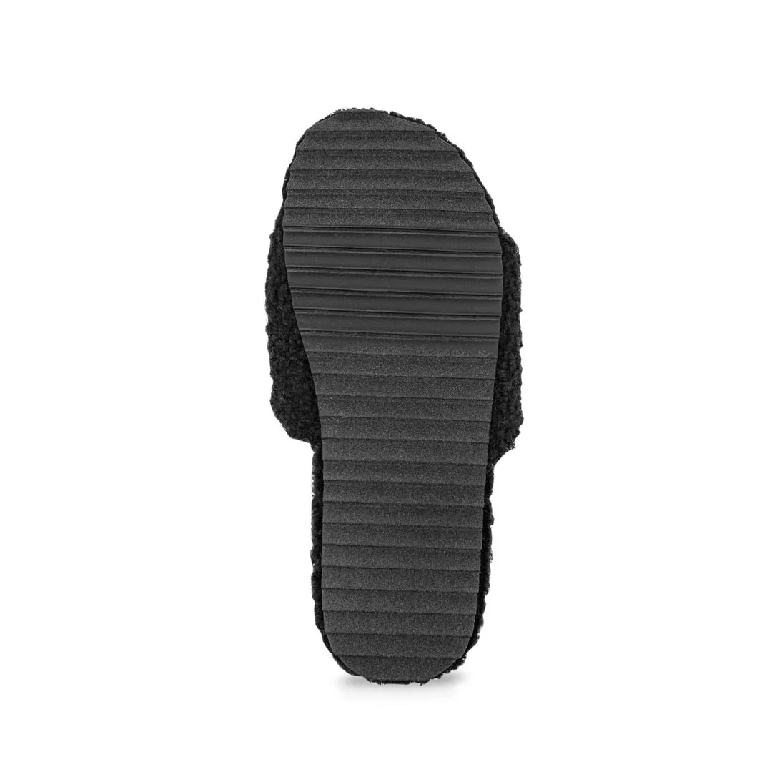 Women's No Boundaries Sherpa Slides (SLF5114WPL BLK) - Image 4